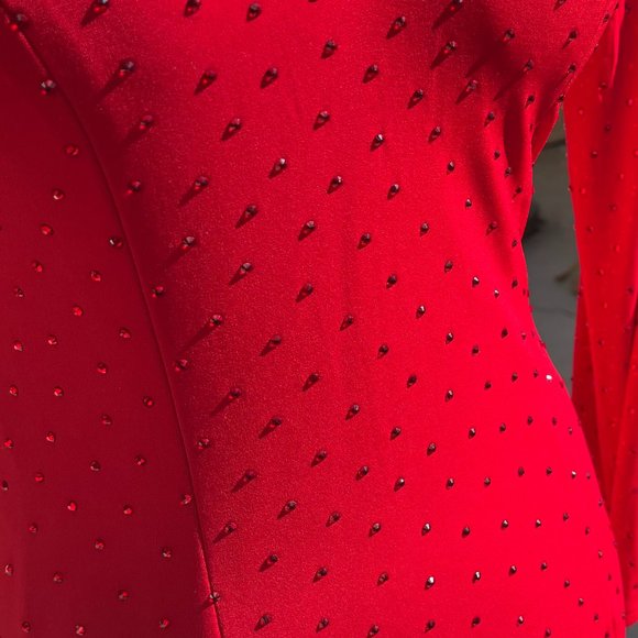 New Jovani dress covered with rubies - Picture 5 of 7